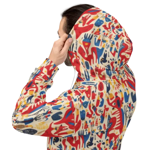 Red Tide Menagerie on a Hoodie