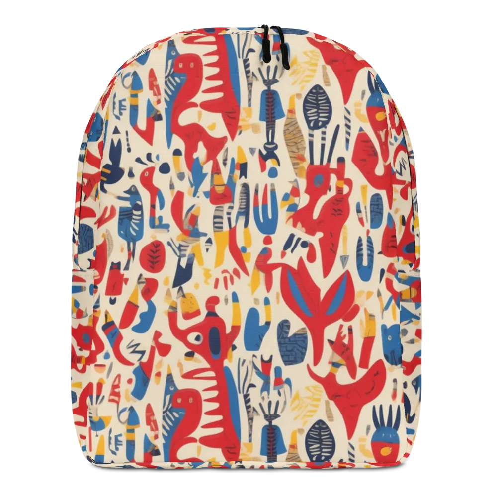 Red Tide Menagerie on Minimalist Backpack — Front
