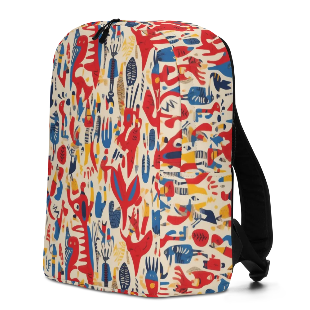 Red Tide Menagerie on Minimalist Backpack — Left