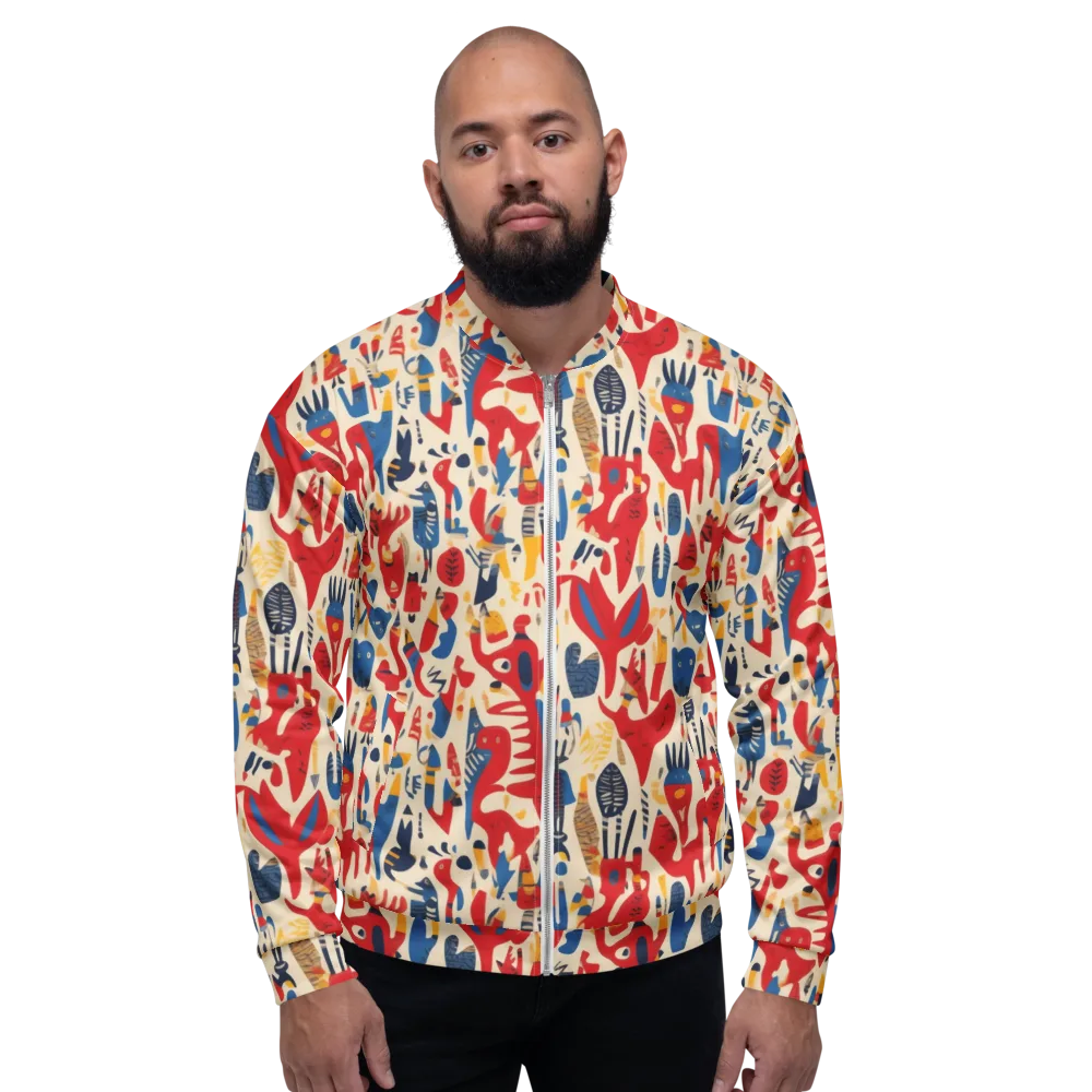 Red Tide Menagerie on Bomber Jacket — Front
