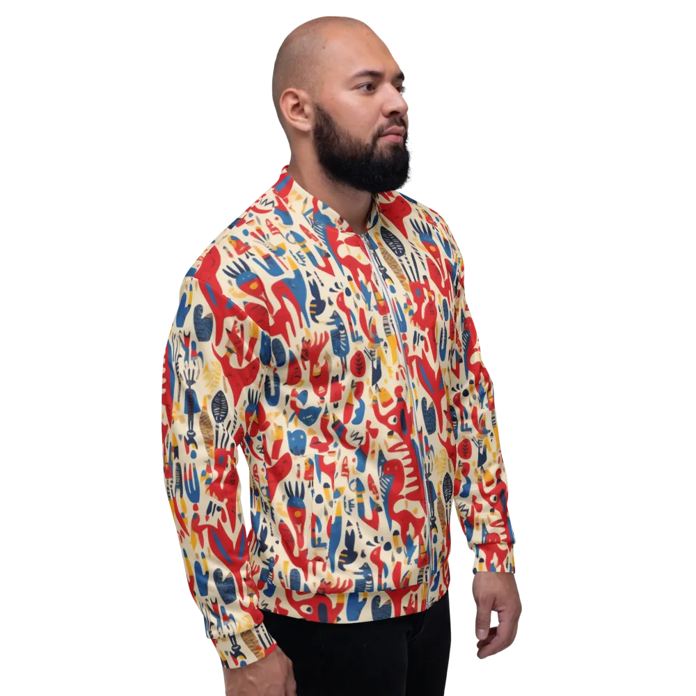 Red Tide Menagerie on Bomber Jacket — Right