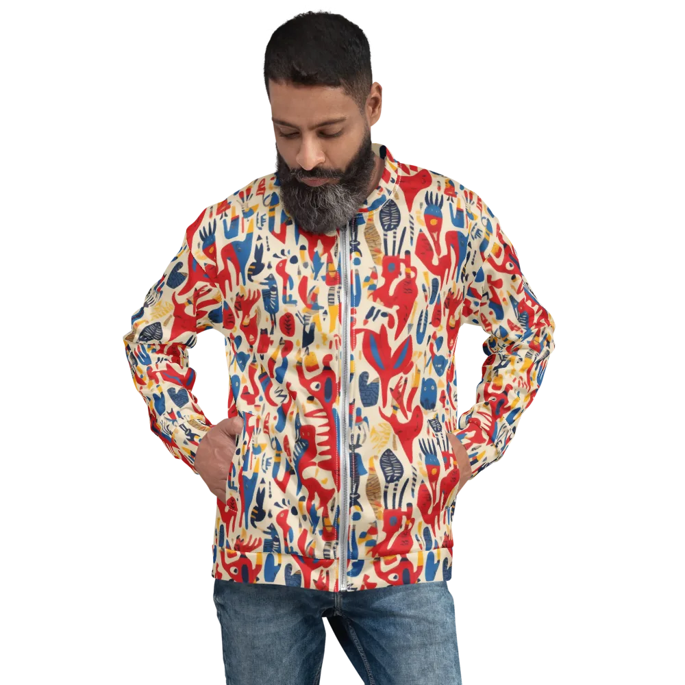 Red Tide Menagerie on Bomber Jacket — Front