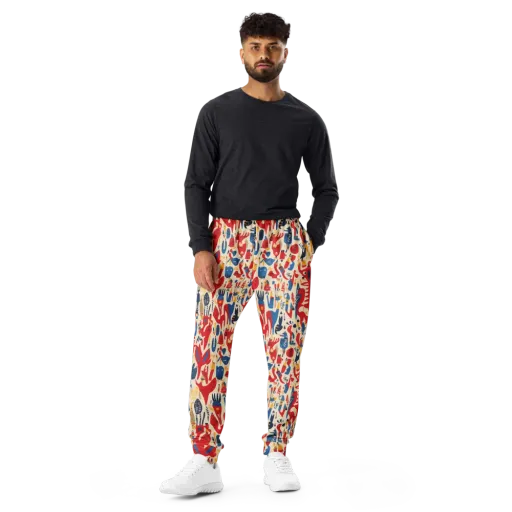 Red Tide Menagerie on a Men's Joggers