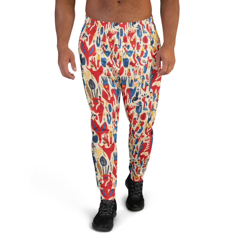 Red Tide Menagerie on Men's Joggers — Front