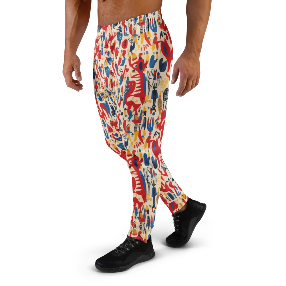 Red Tide Menagerie on Men's Joggers — Left