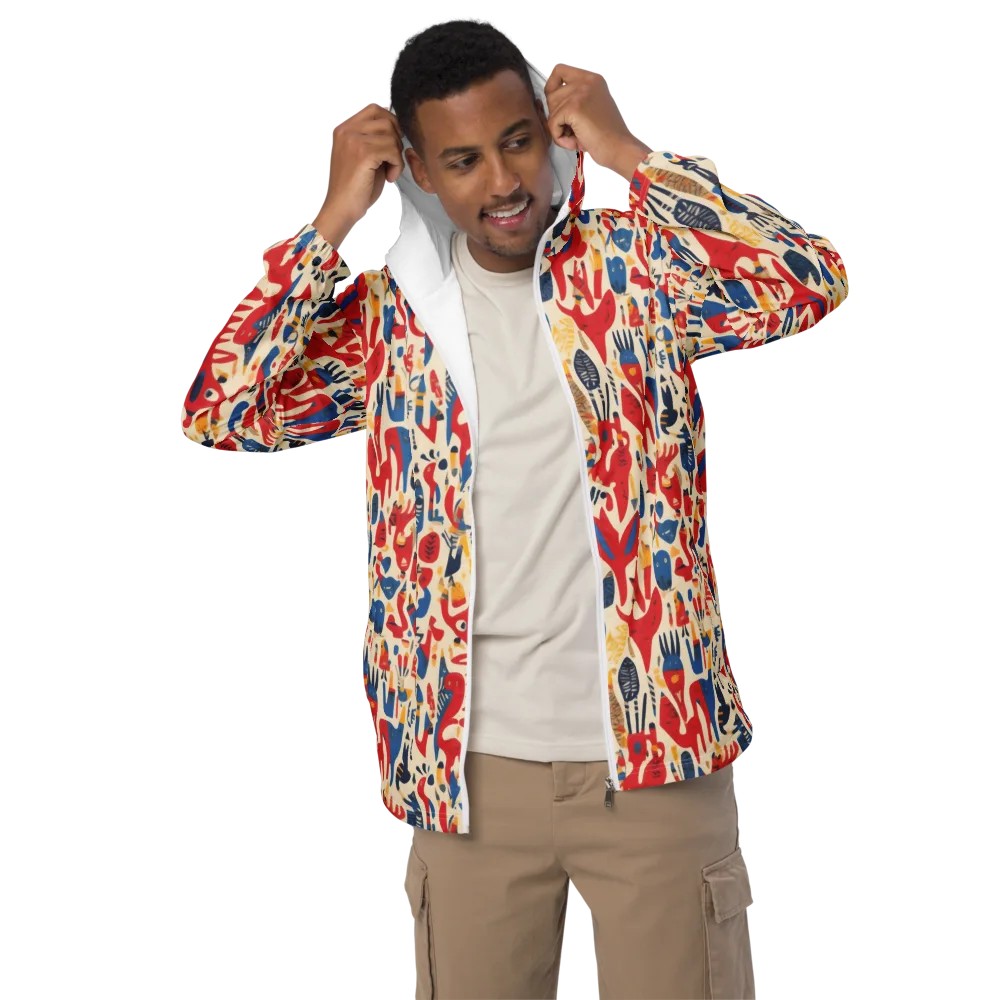 Red Tide Menagerie on Men's Windbreaker — Front