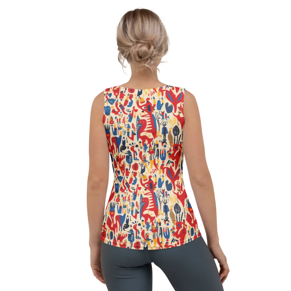 Red Tide Menagerie on Women's Tank Top — Back