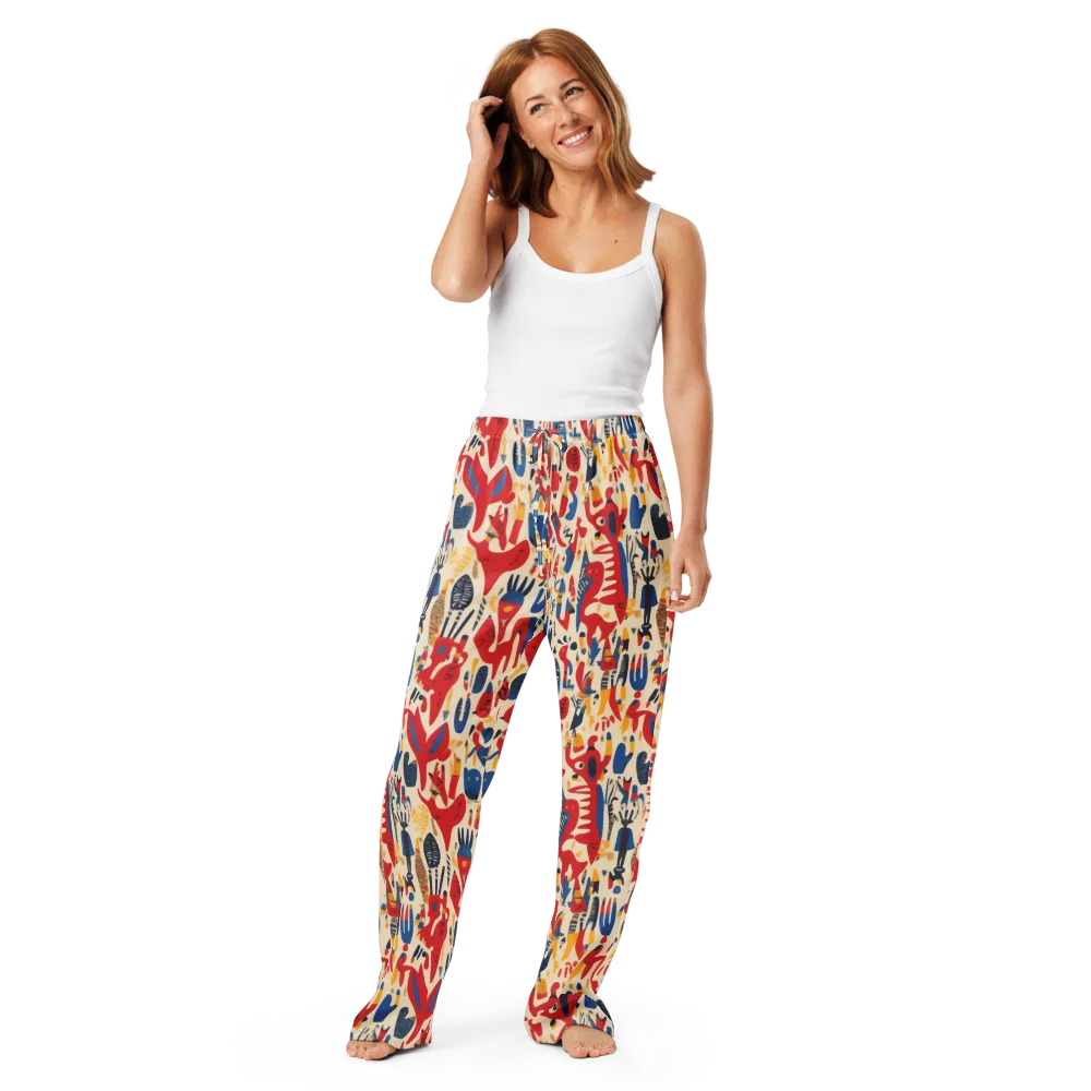 Red Tide Menagerie on Women's Pajama Pants — Front