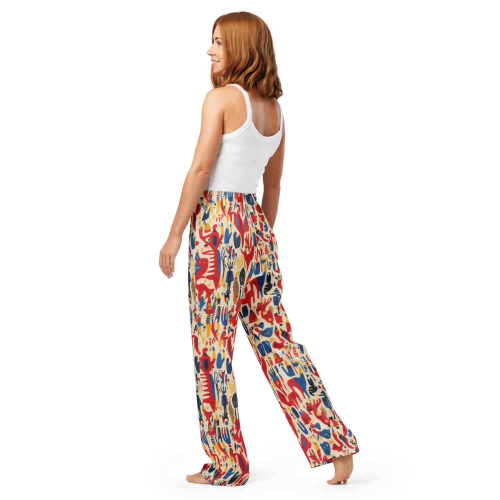 Red Tide Menagerie on Women's Pajama Pants — Back