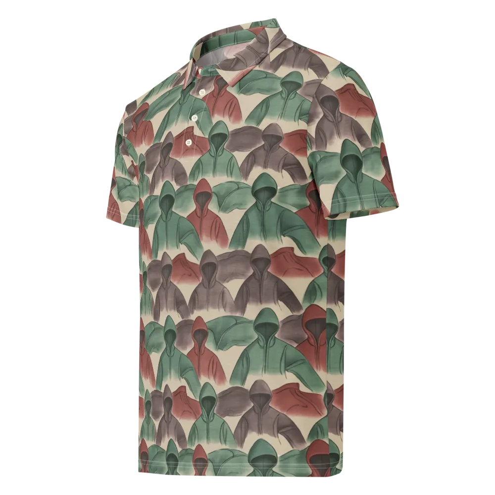 Hooded Rhythm on Men's Slim Fit Polo Shirt — Left Front
