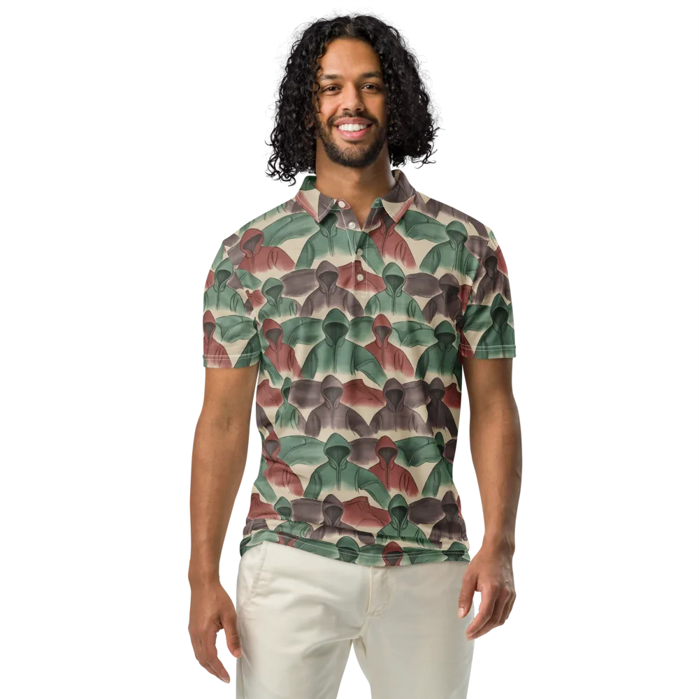 Hooded Rhythm on Men's Slim Fit Polo Shirt — Front