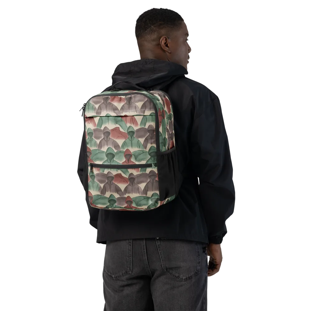 Hooded Rhythm on Utility Backpack — Back