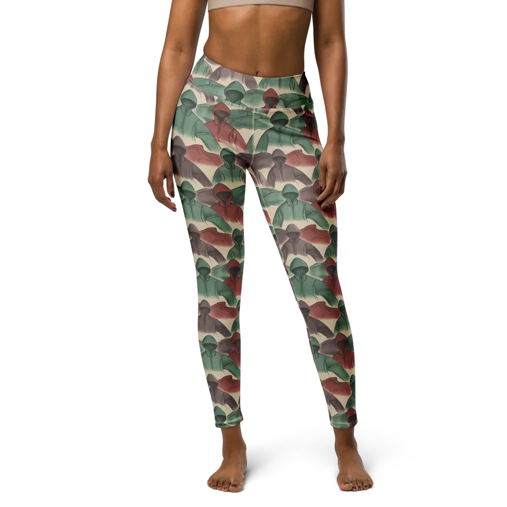 Hooded Rhythm on Yoga Leggings — Front