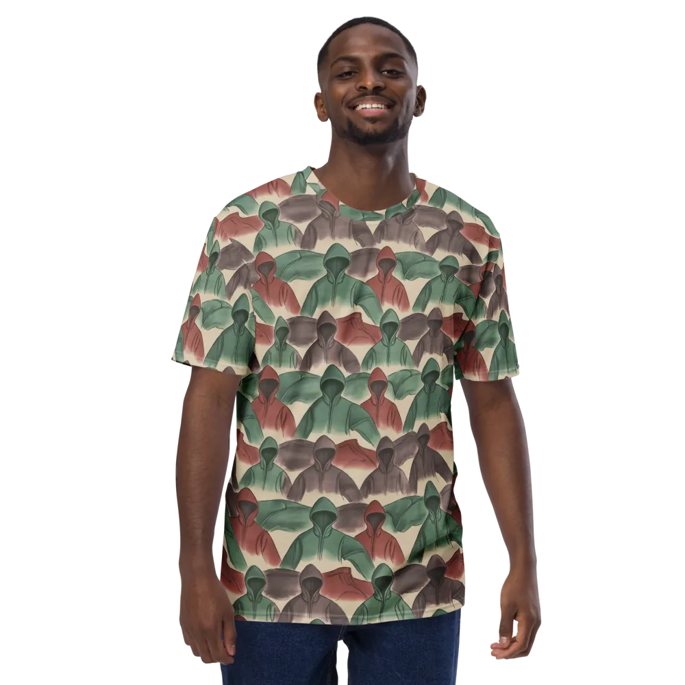 Hooded Rhythm on Men's Crew Neck T-Shirt — Front