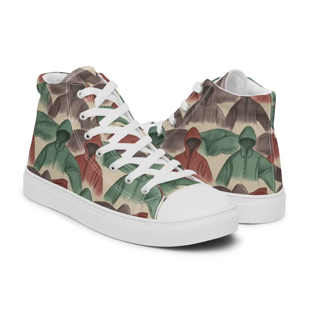 Hooded Rhythm on Men's High Top Canvas Shoes — Right