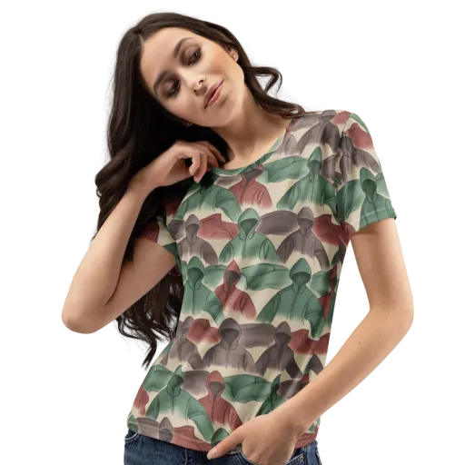 Hooded Rhythm on a Women's Crew Neck T-Shirt