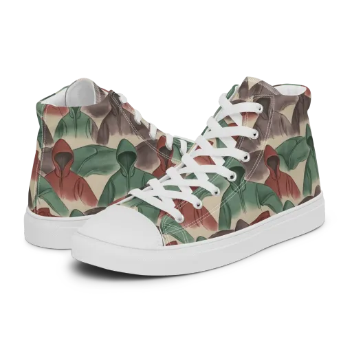 Hooded Rhythm on a Women's High Top Canvas Shoes