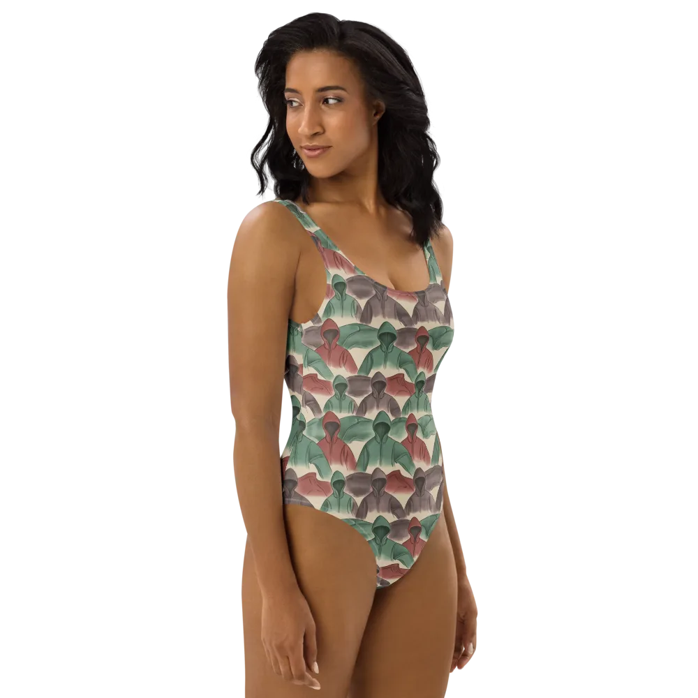 Hooded Rhythm on One-Piece Swimsuit — Right