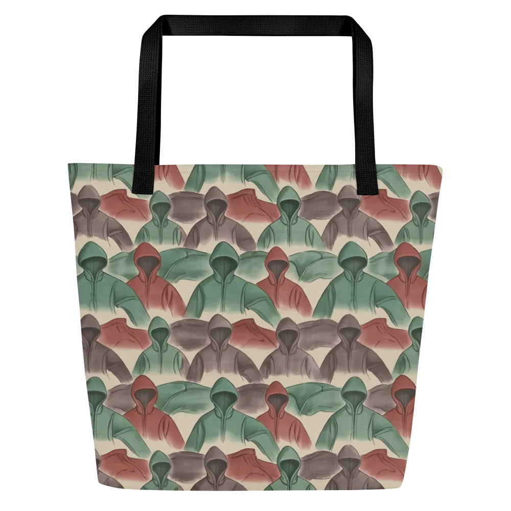 Hooded Rhythm on Large Tote Bag W/ Pocket — Front
