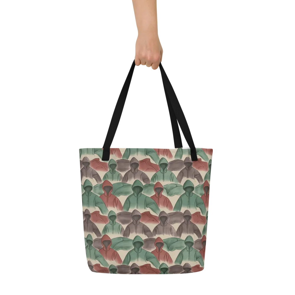 Hooded Rhythm on Large Tote Bag W/ Pocket — Front