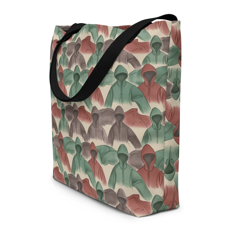 Hooded Rhythm on Large Tote Bag W/ Pocket — Front
