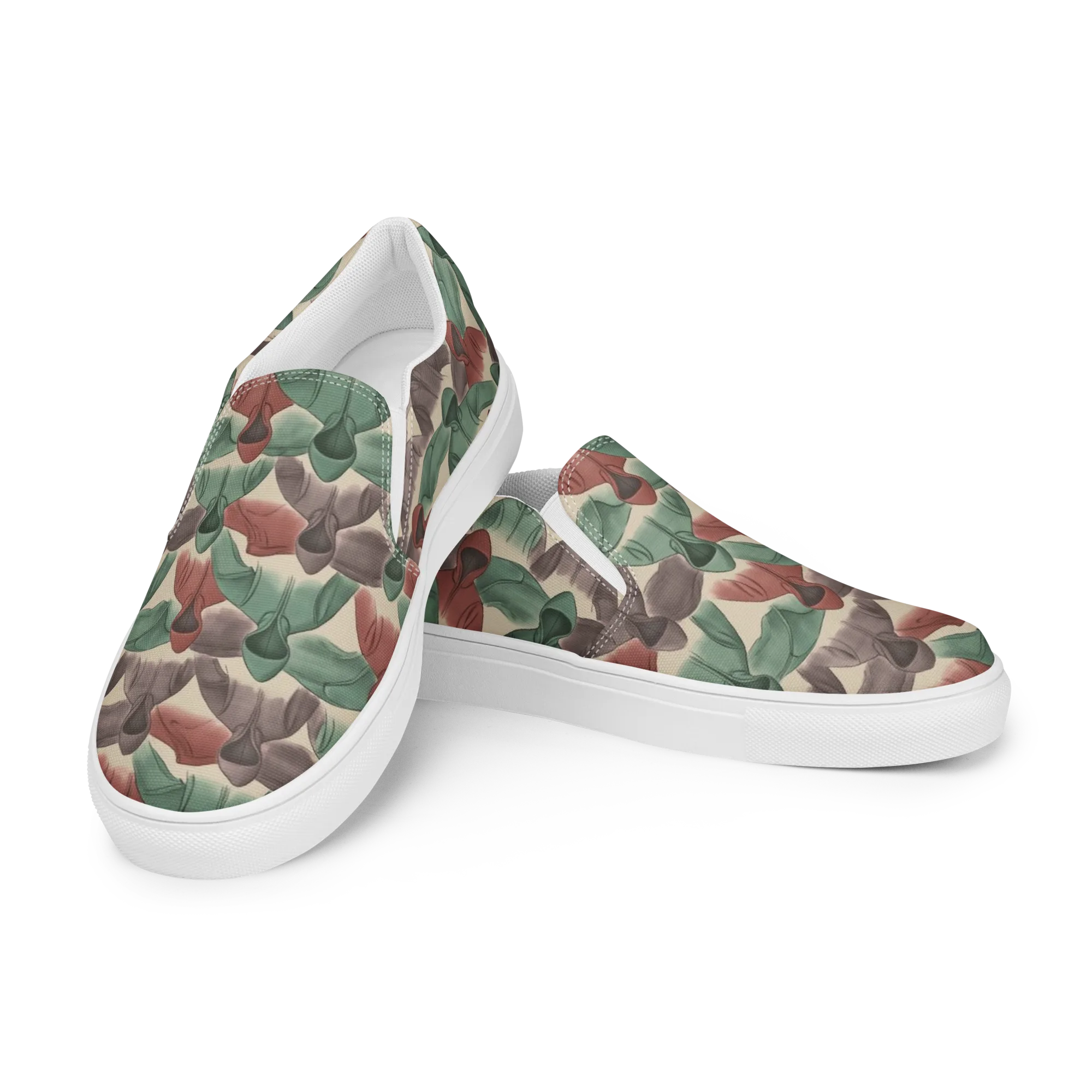 Hooded Rhythm on Women's Slip-On Canvas Shoes — Left Front