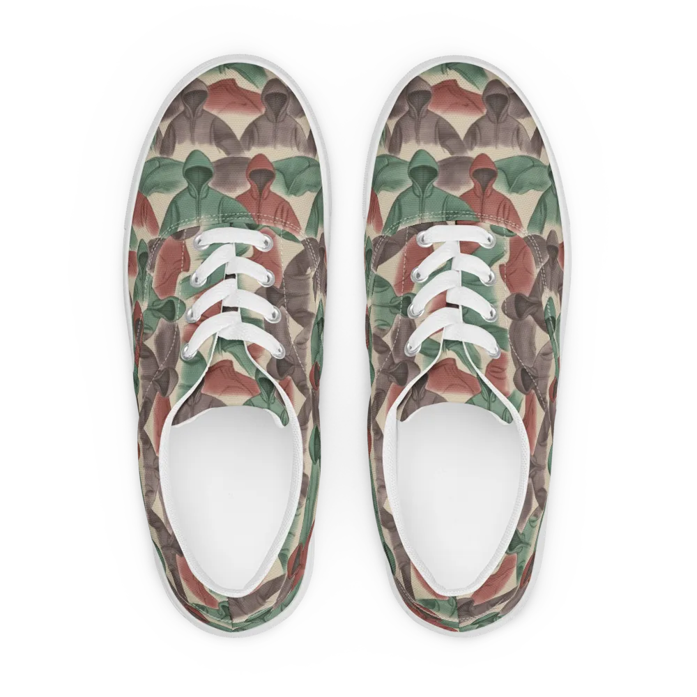 Hooded Rhythm on Men's Lace-Up Canvas Shoes — Front