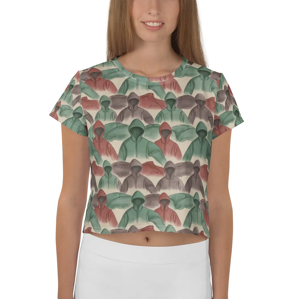 Hooded Rhythm on Crop Tee — Front