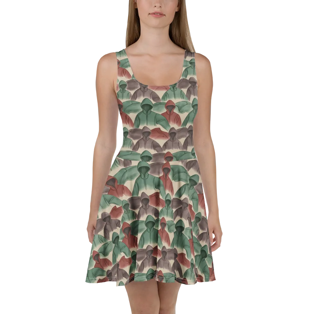 Hooded Rhythm on Skater Dress — Front