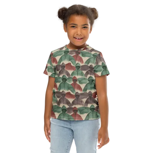 Hooded Rhythm on a Kids Crew Neck T-Shirt