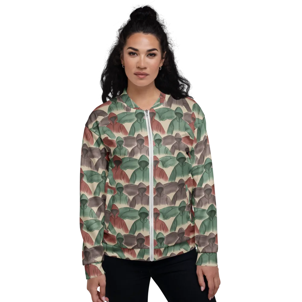 Hooded Rhythm on Bomber Jacket — Front