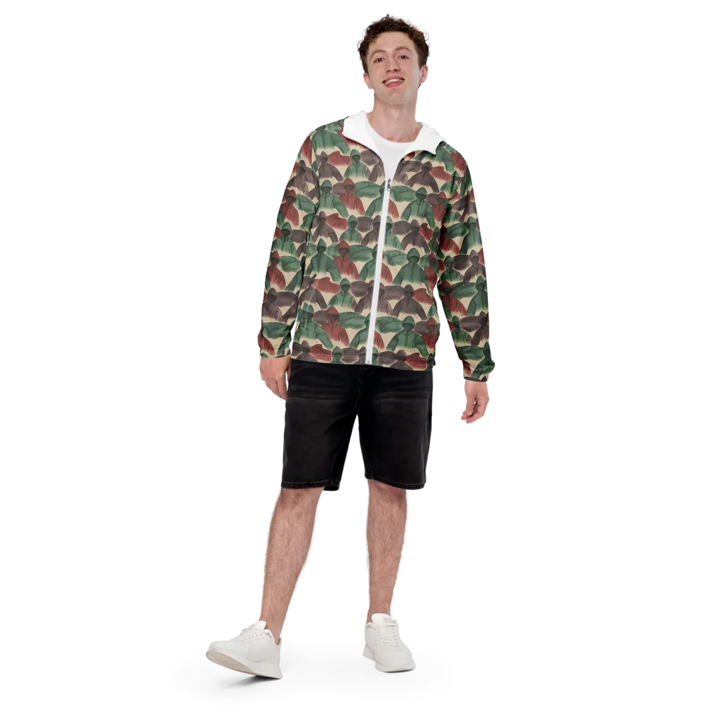 Hooded Rhythm on Men's Windbreaker — Front