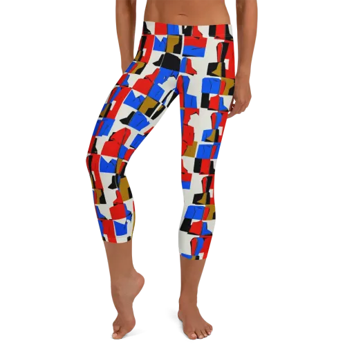 Primary Silhouettes on a Capri Leggings