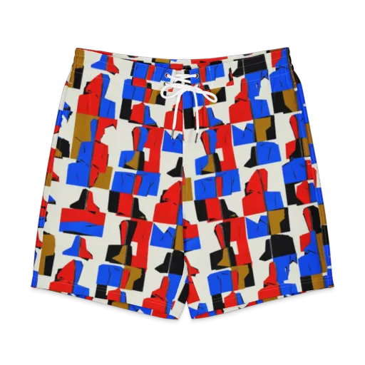 Primary Silhouettes on a Men's Board Shorts
