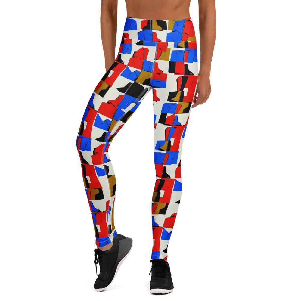 Primary Silhouettes on Yoga Leggings — Front