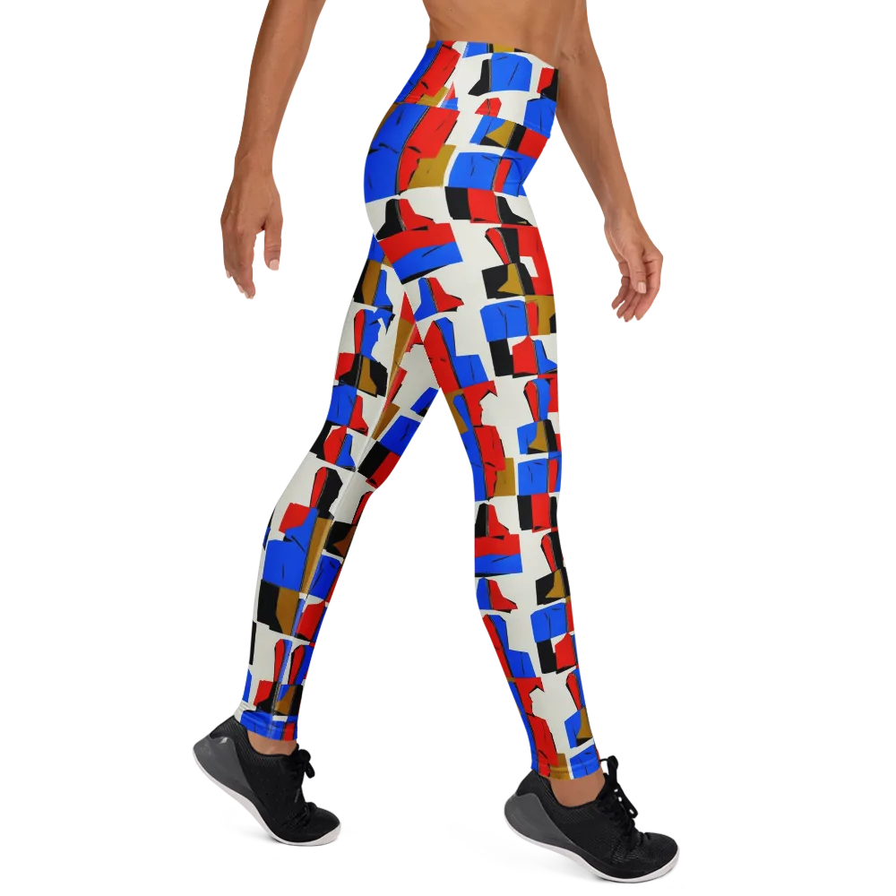 Primary Silhouettes on Yoga Leggings — Right