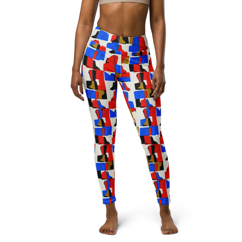 Primary Silhouettes on Yoga Leggings — Front