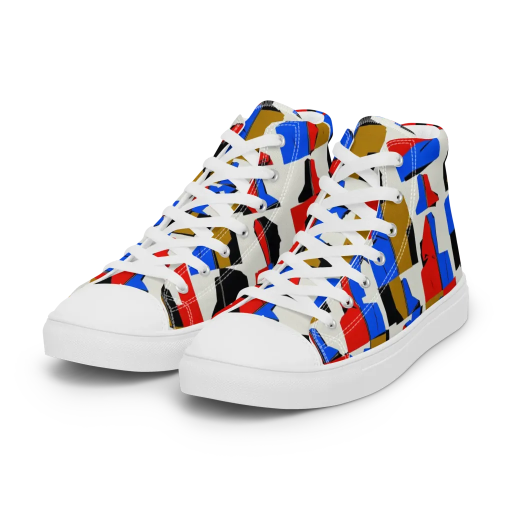 Primary Silhouettes on Women's High Top Canvas Shoes — Left Front
