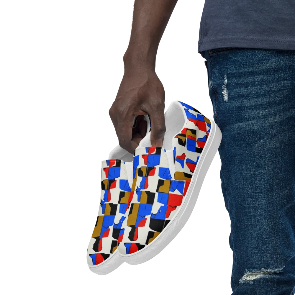 Primary Silhouettes on Men's Slip-On Canvas Shoes — Left Front