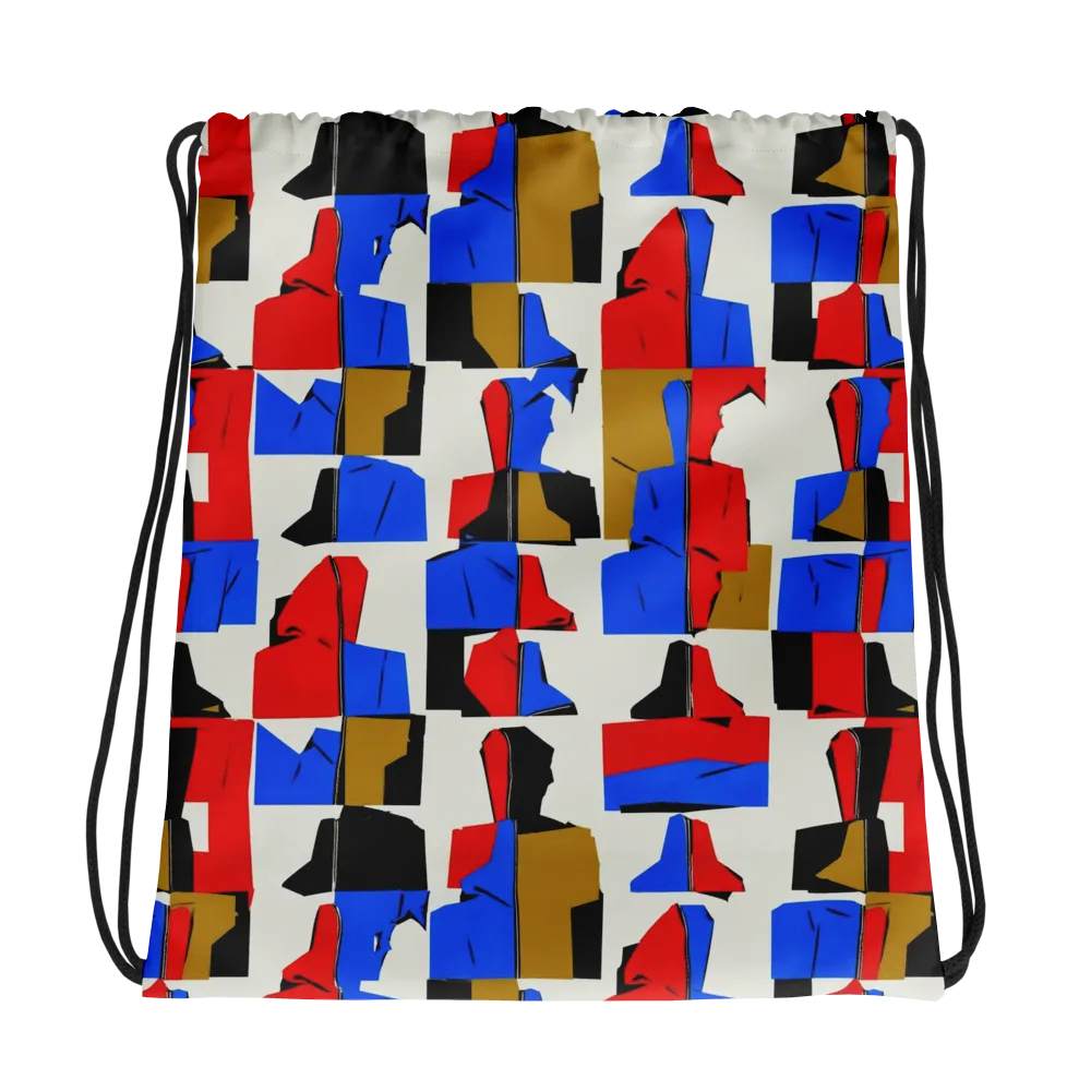 Primary Silhouettes on Drawstring Bag — Photo
