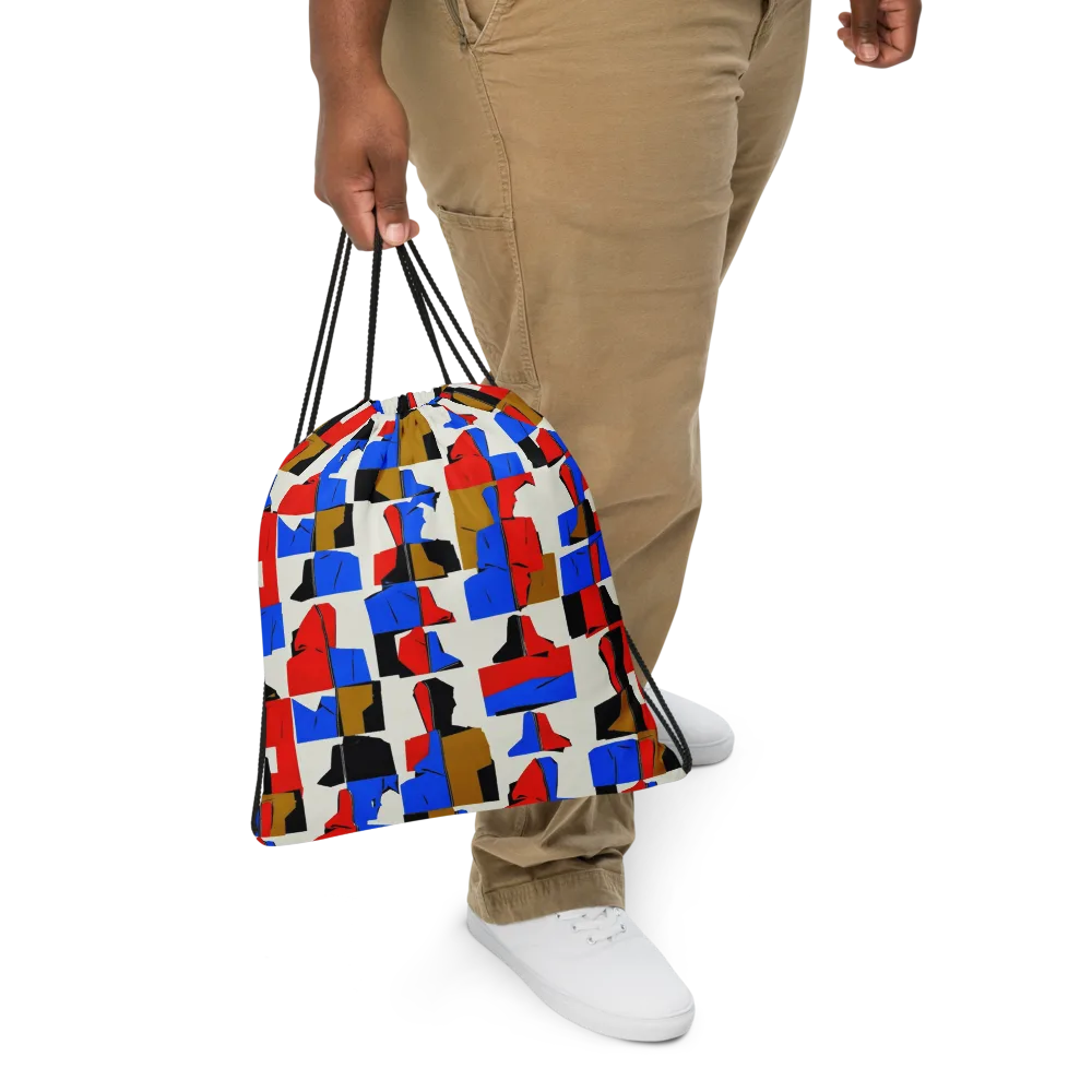 Primary Silhouettes on Drawstring Bag — Front