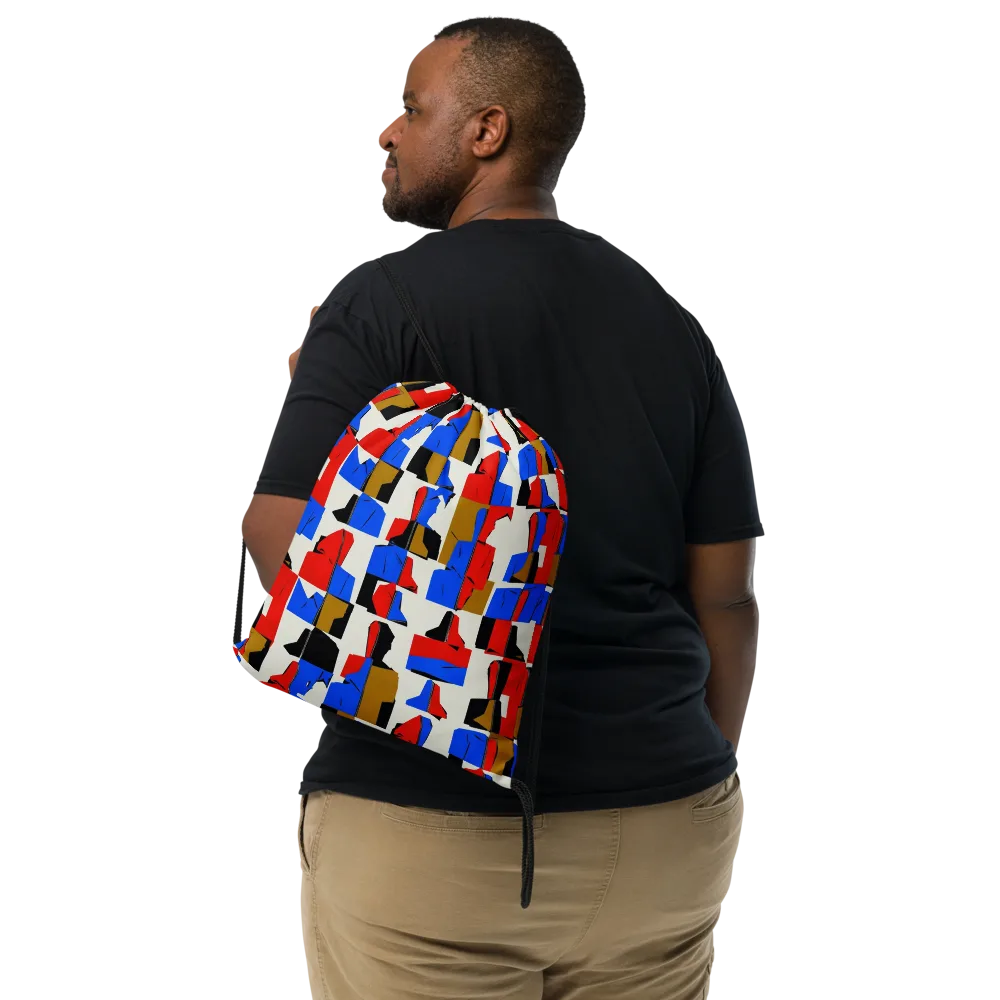 Primary Silhouettes on Drawstring Bag — Front