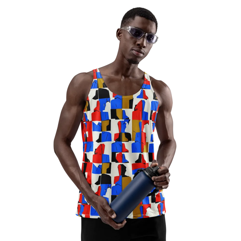 Primary Silhouettes on Men's Tank Top — Front