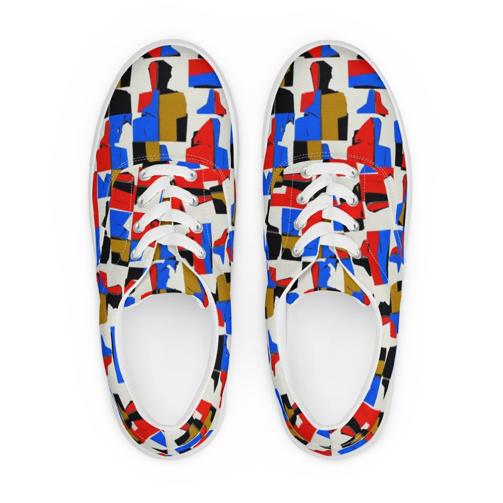 Primary Silhouettes on Men's Lace-Up Canvas Shoes — Front