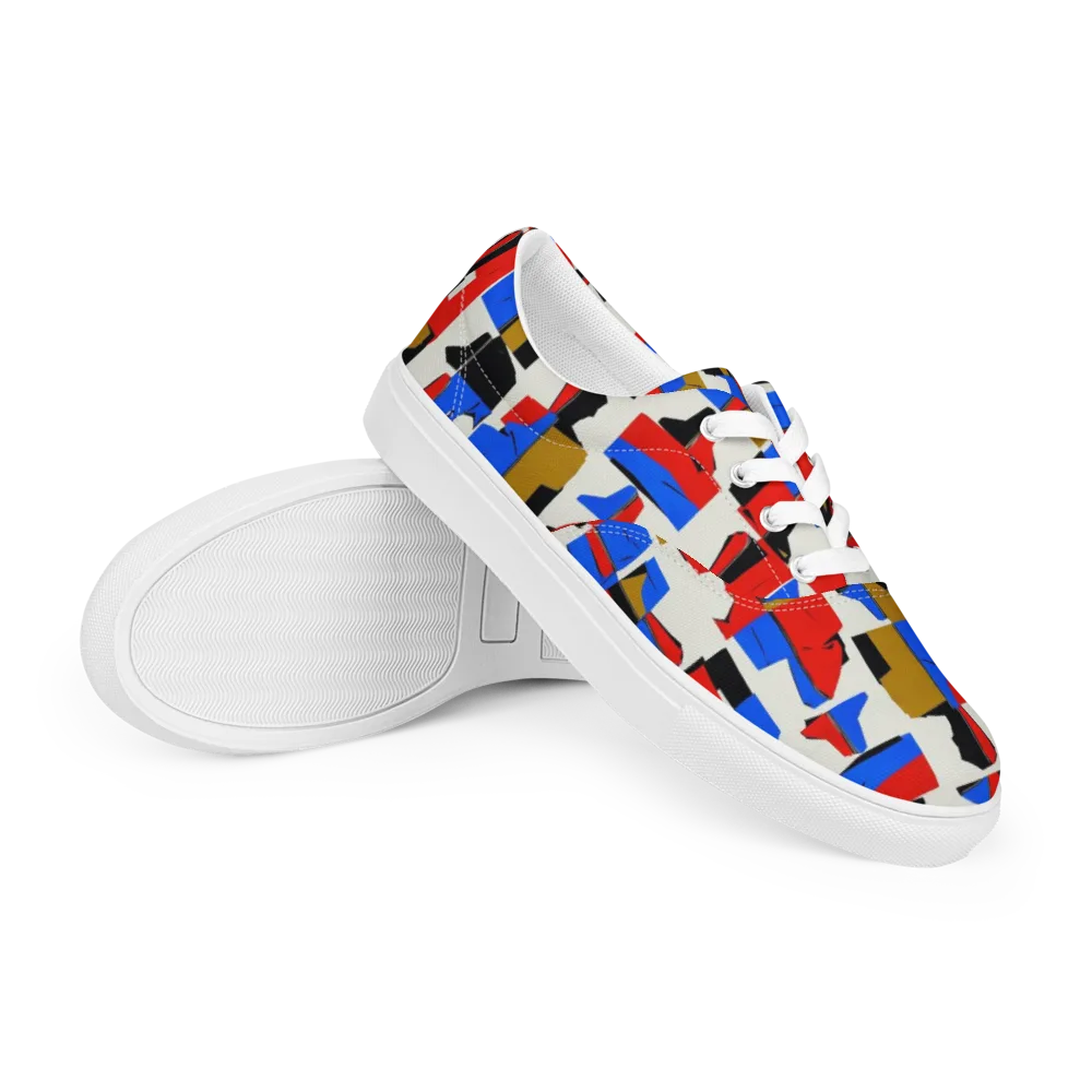 Primary Silhouettes on Men's Lace-Up Canvas Shoes — Right Front