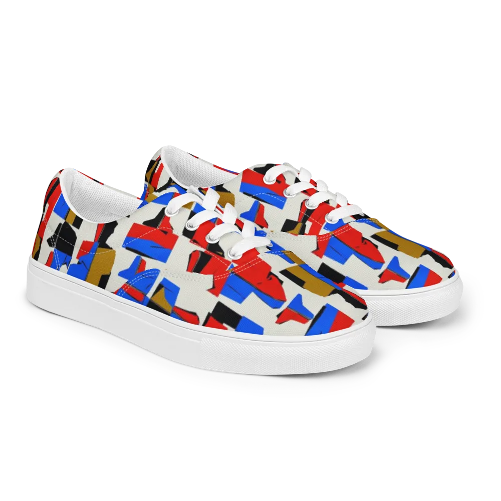 Primary Silhouettes on Men's Lace-Up Canvas Shoes — Right Front
