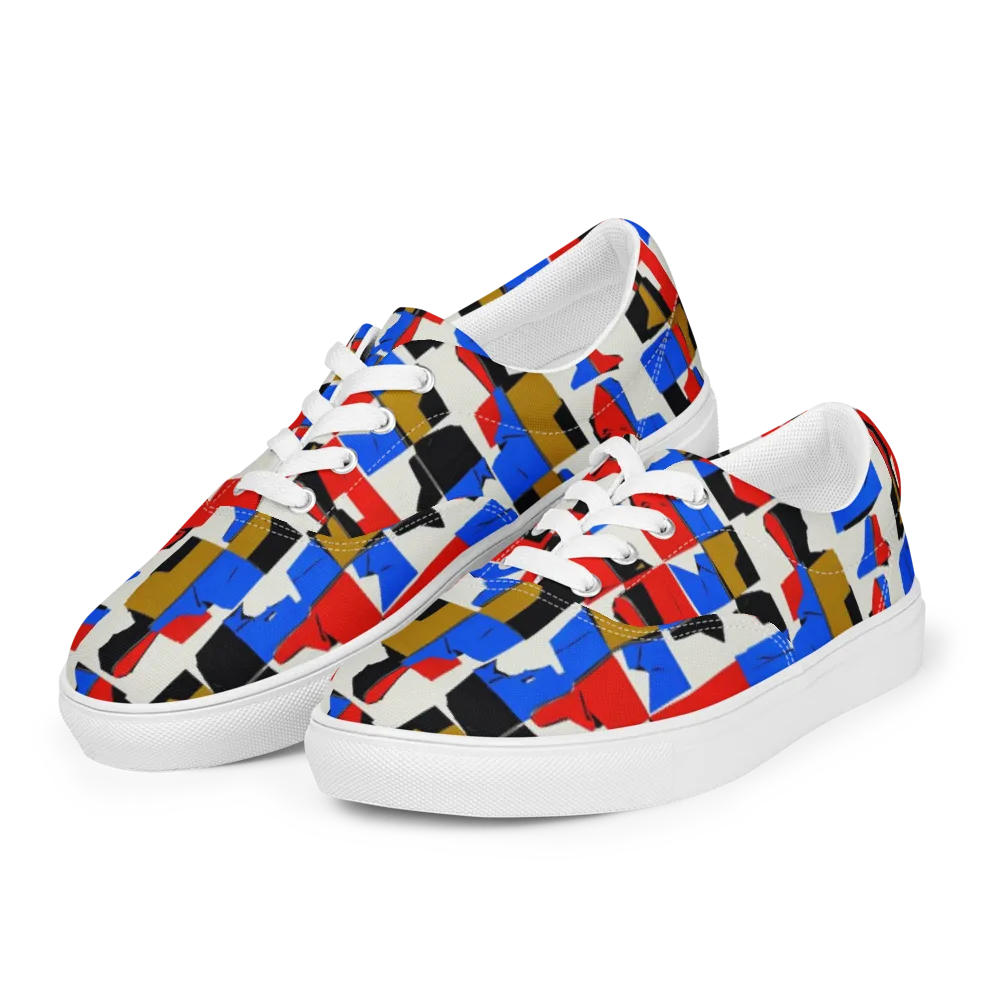 Primary Silhouettes on Men's Lace-Up Canvas Shoes — Left Front