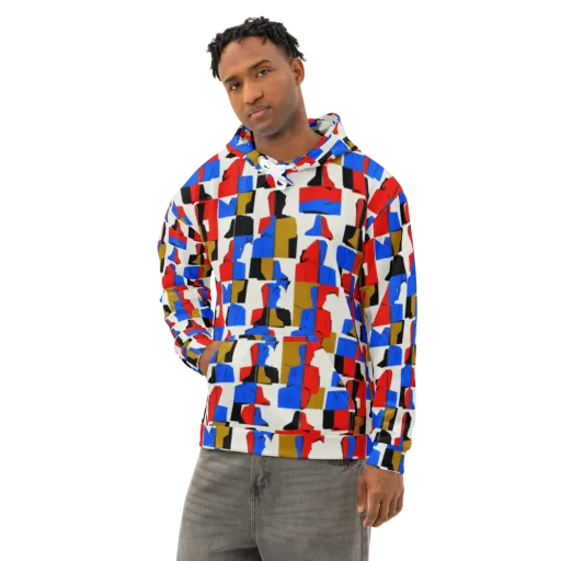 Primary Silhouettes on a Cotton Hoodie