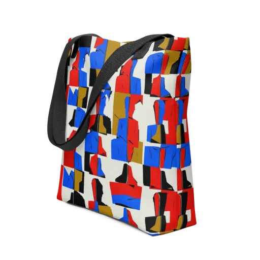 Primary Silhouettes on a Tote Bag