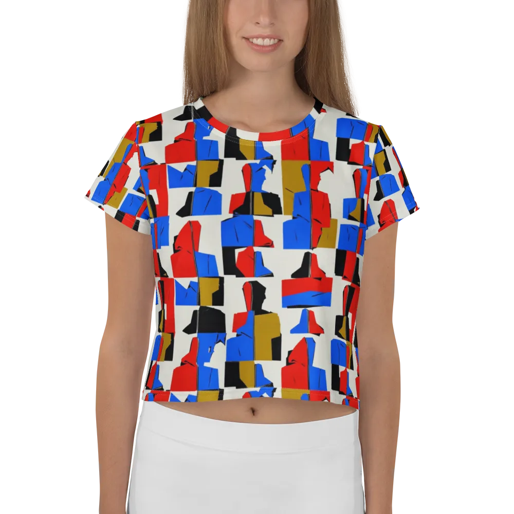 Primary Silhouettes on Crop Tee — Front